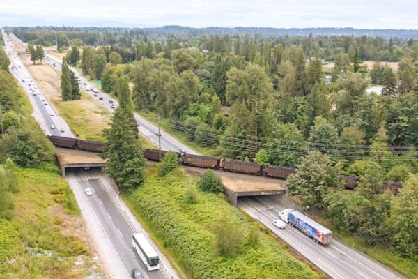Langley Rail Overpass Hit Twice in One Week as Authorities Seek Fleeing Driver