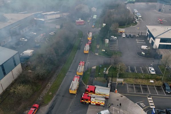 Large Fire at Omagh Industrial Estate Leaves One Injured